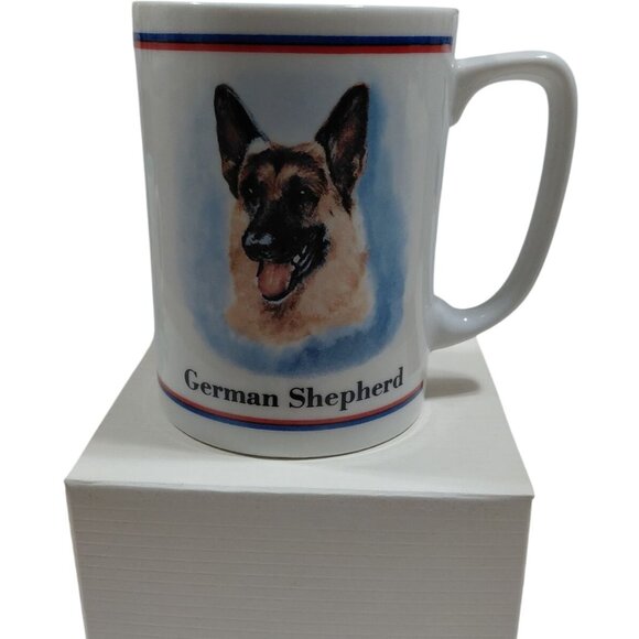 Vintage German Shepherd Coffee Mug By R Maystead Portrait Design With Box 3.75" - Picture 1 of 5